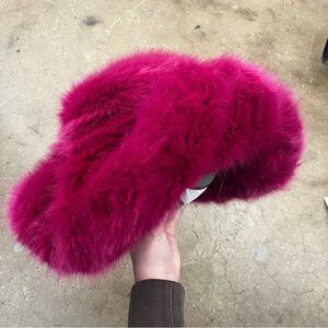 Emma Brewin oversized faux fur Marion Hat, handmade